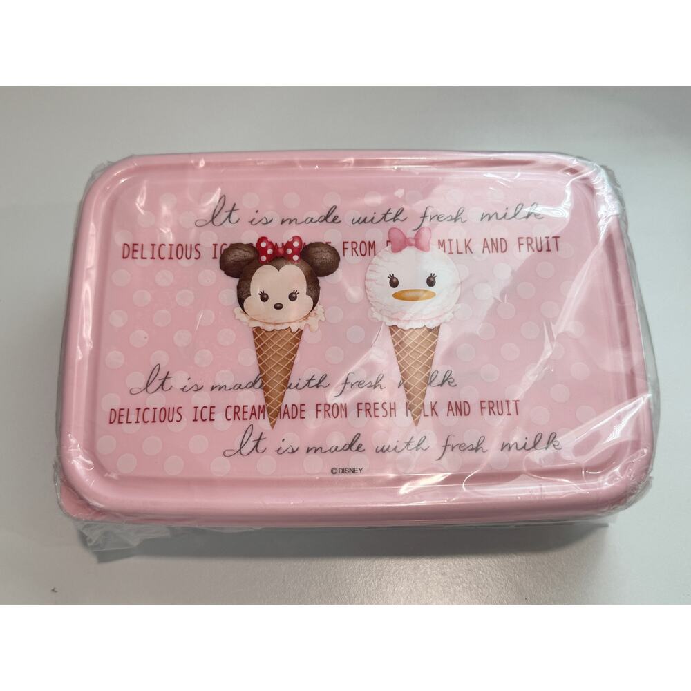 NEW TOKYO DISNEY Set of 3 Ice Cream Theme Plastic Storage Containers